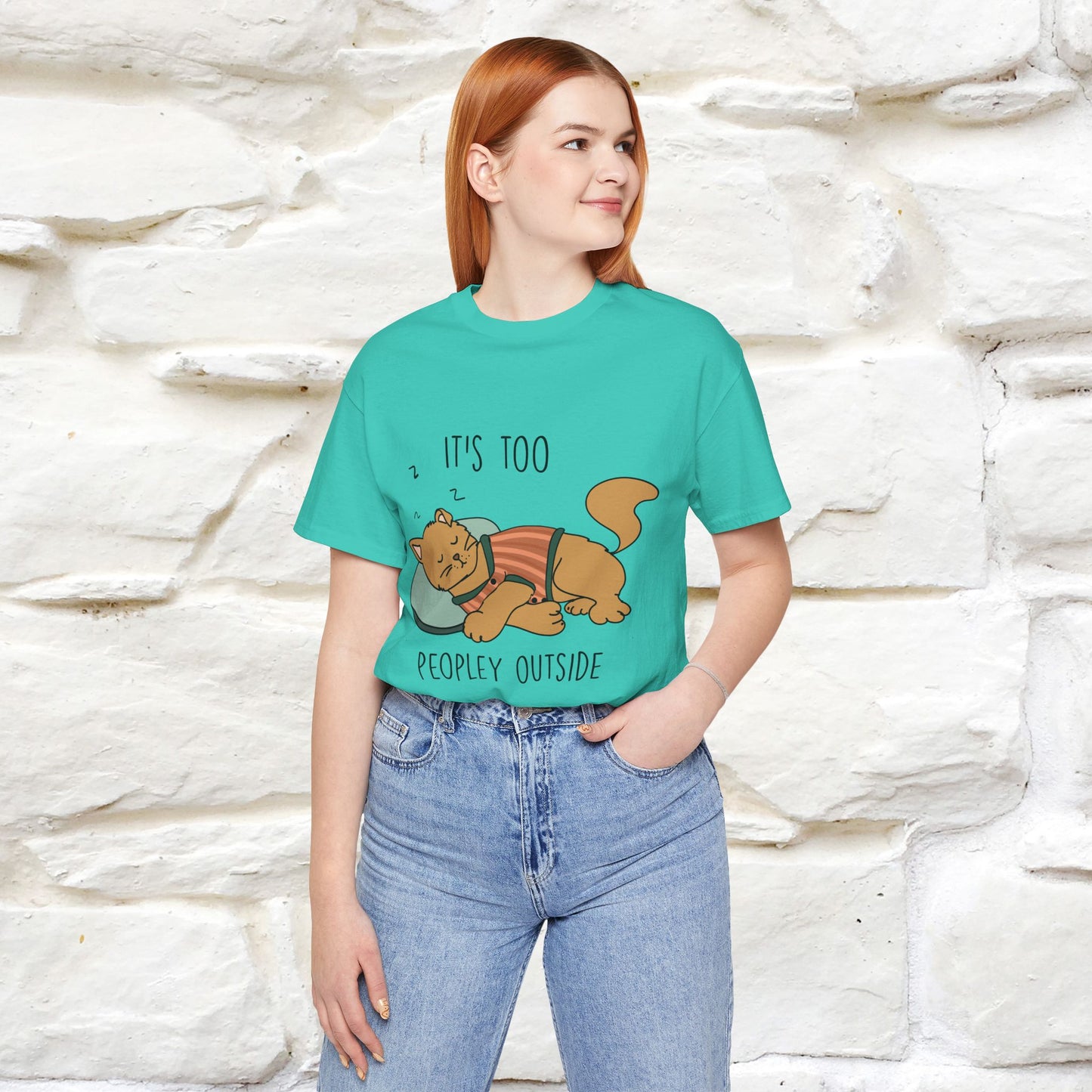 ''It’s Too Peopley Outside'' | Funny Cat T-Shirt | Nunu&Miao Studio
