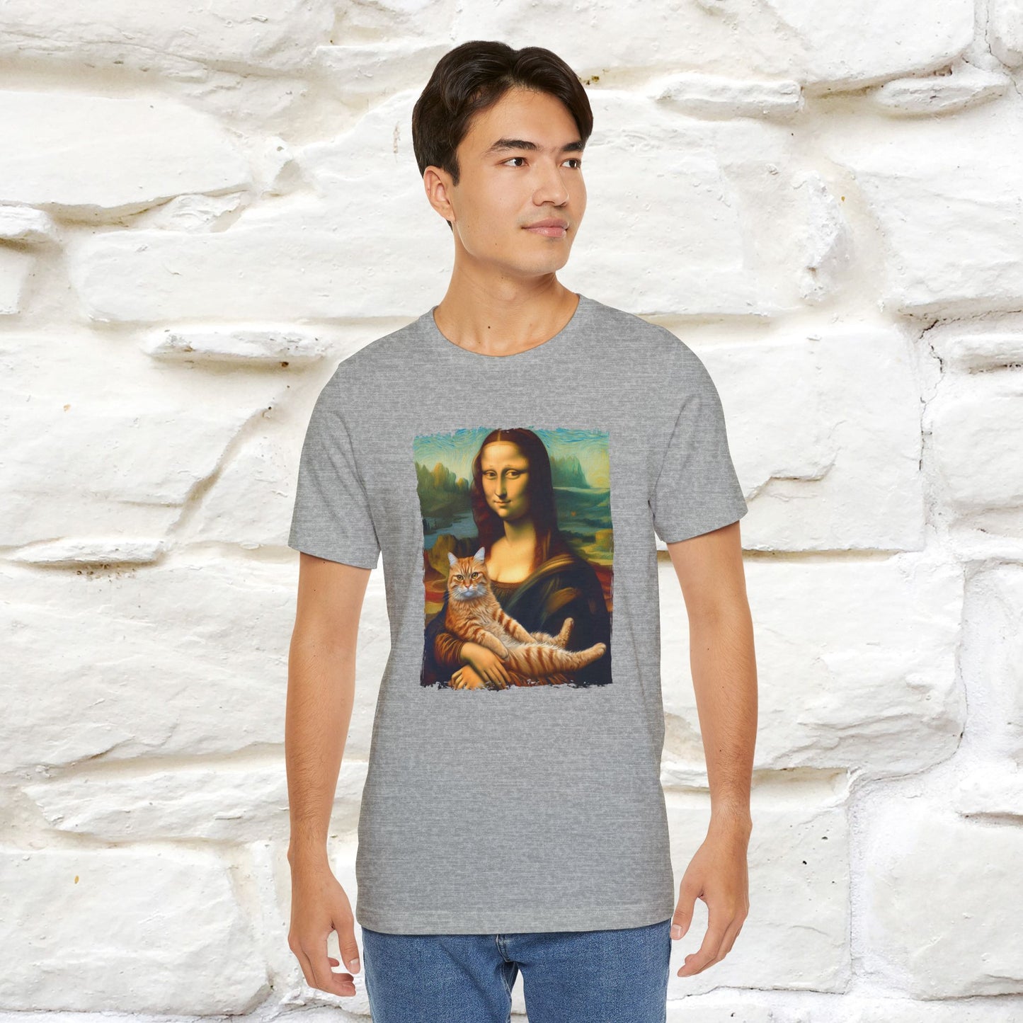 Mona Lisa’s Cat T-Shirt | Classic Art-Inspired Cat Tee for Men & Women | 100% Cotton