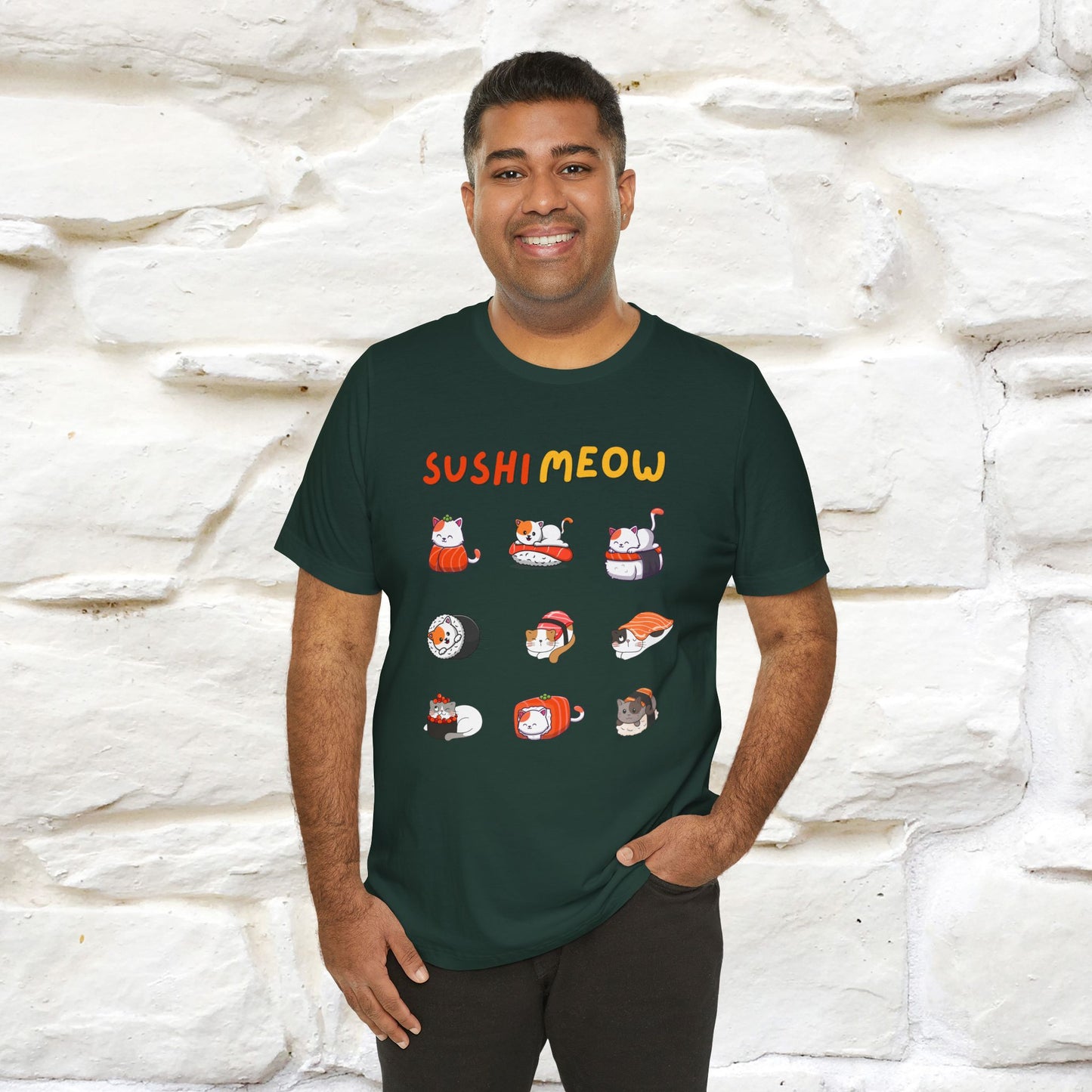 "Sushi Meow" Cat T-shirt for Men & Women | 100% Cotton*