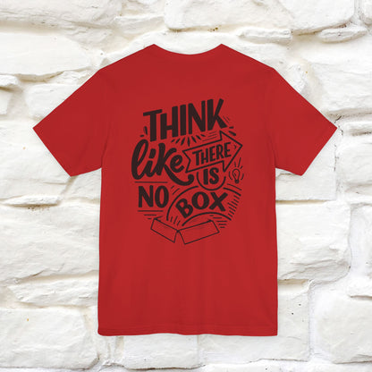 "Think Like There Is No Box" Cat T-Shirt| Front & Back Design | Nunu&Miao Studio