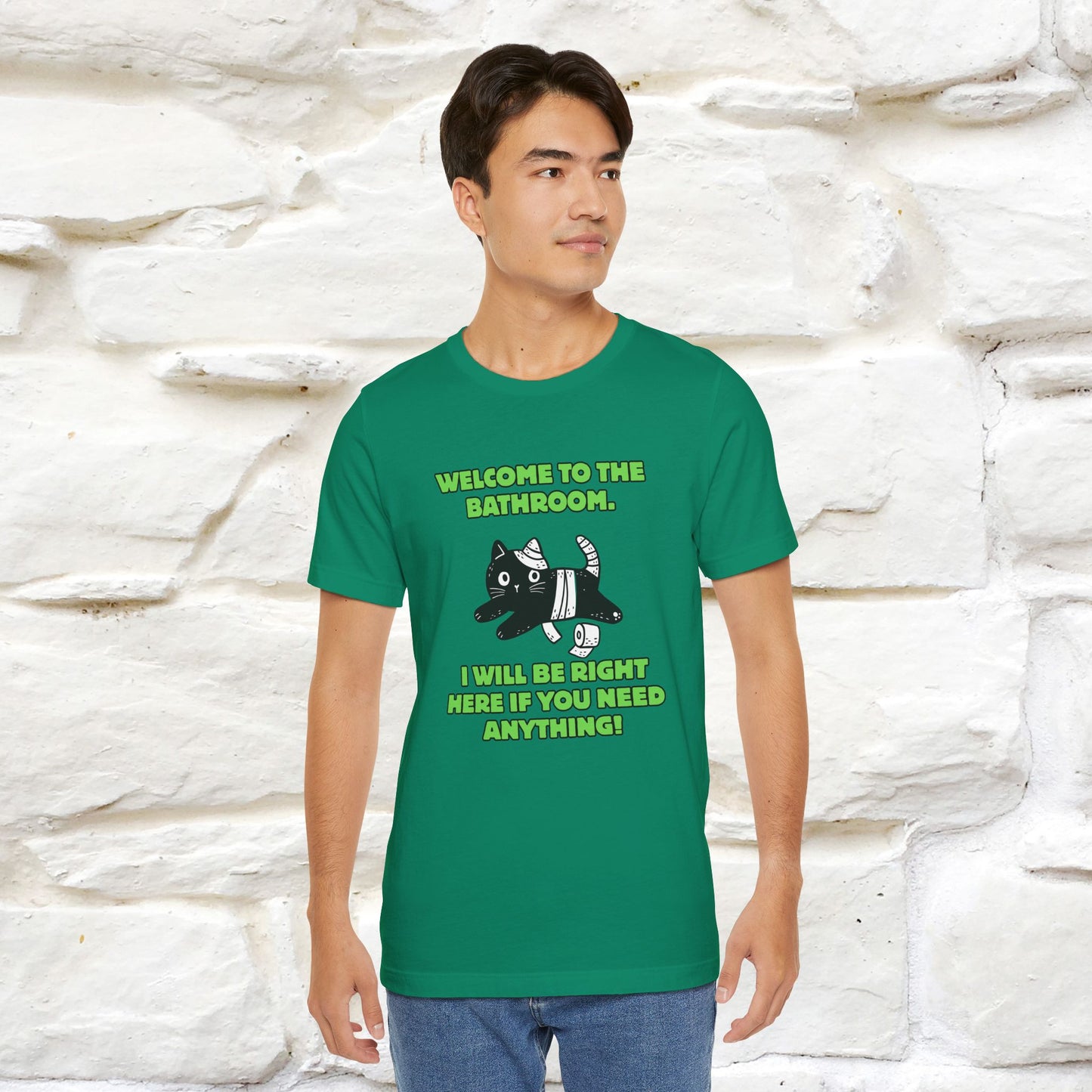 "Welcome To The Bathroom..."Funny  Cat T-shirt |Nunu&Miao Studio