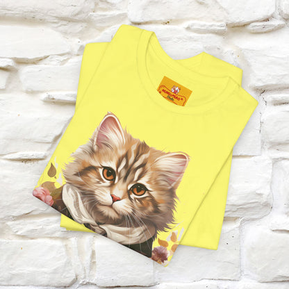 "Mr. Meow" Elegante T-shirt con gatto per uomo e donna | 100% cotone*