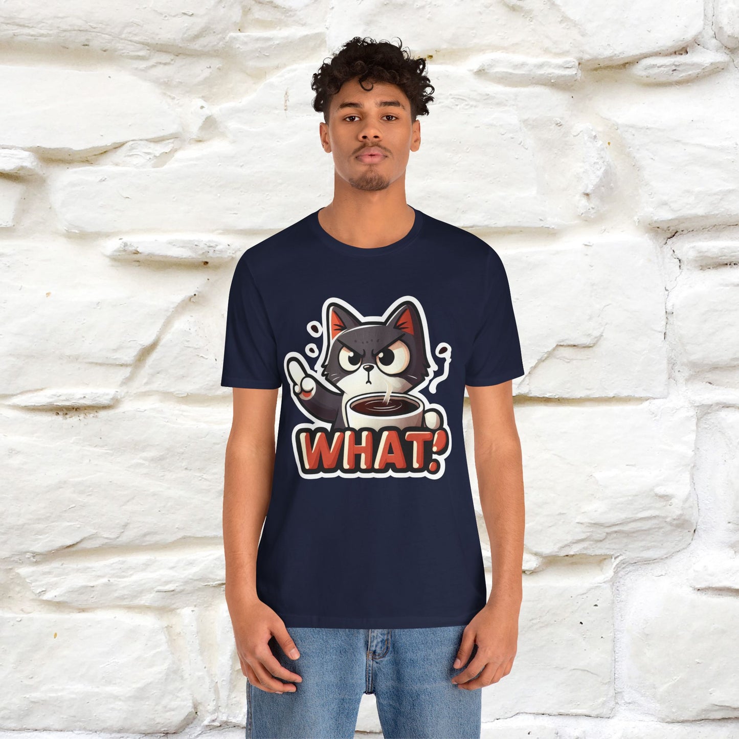 "What" Cat T-Shirt for Men & Women | 100% Cotton* | Cattitude Tee