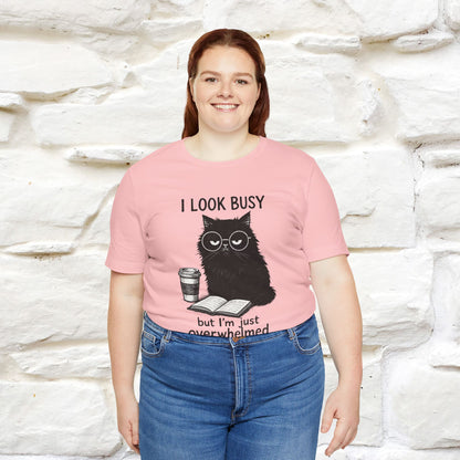 "I Look Busy But I'm Just Overwhelmed" |Cat T-Shirt | Nunu&Miao Studio