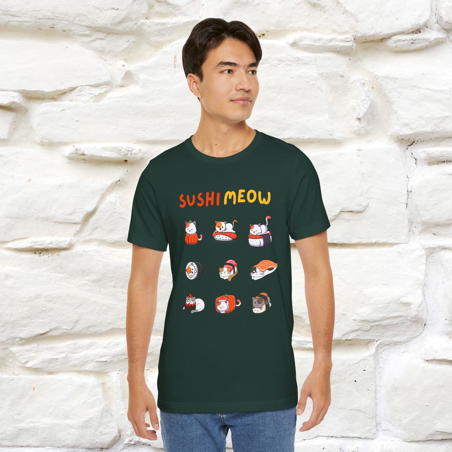 "Sushi Meow" Cat T-shirt for Men & Women | 100% Cotton*