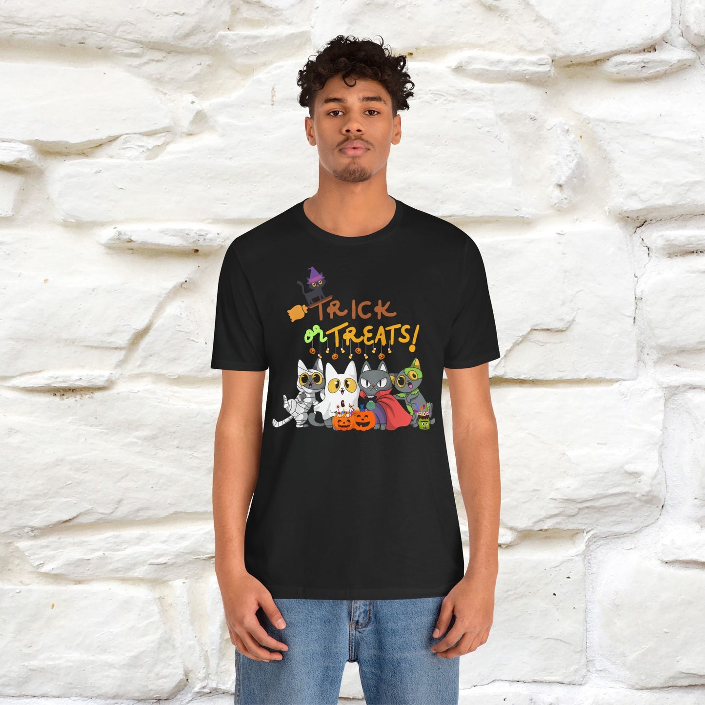 ''Trick Or Treats! ''Cat Unisex T-shirt 100% Cotton*