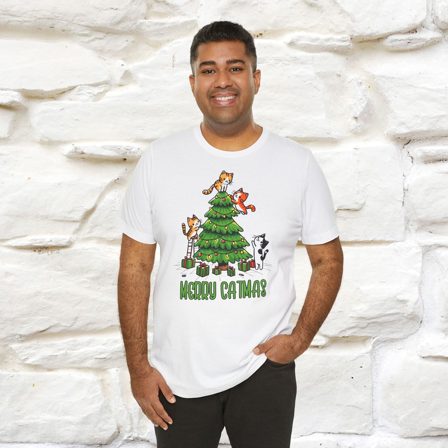 Merry Catmas | Cattitude Christmas Shirt for Men & Women | 100% Cotton*