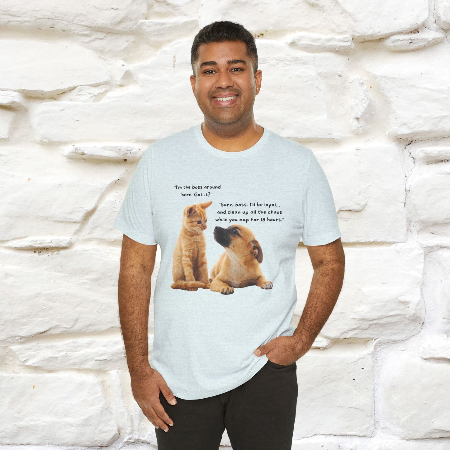 ''I am The Boss Here'' Funny Cat T-shirt for Men and Women  100% Cotton*