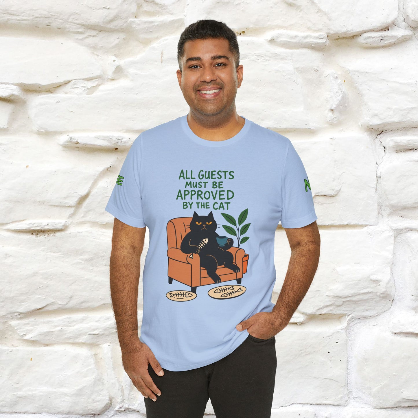 "All Guest Must Be Approved By The Cat - NO,MAYBE" Cat T-shirt |Nunu&Miao Studio