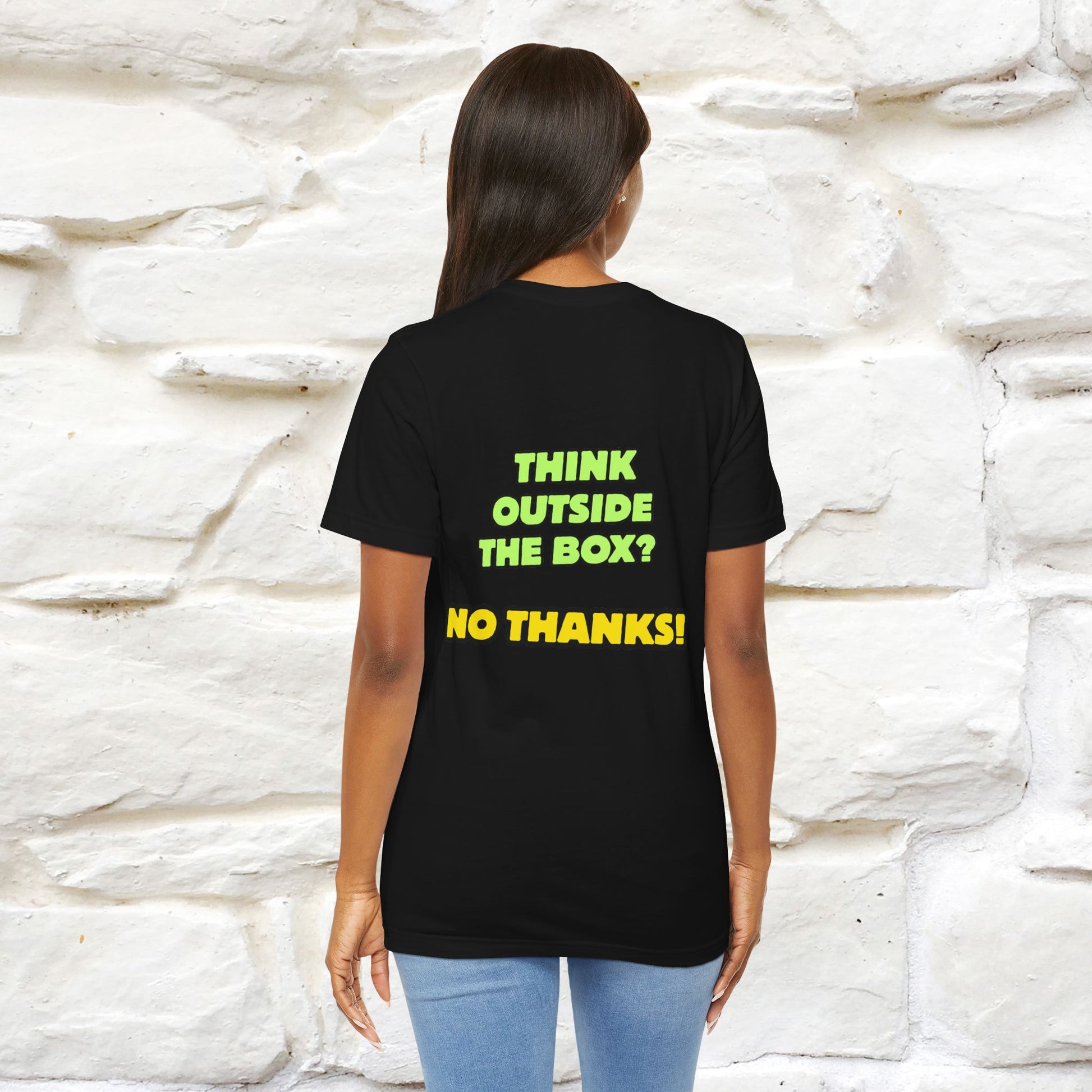 "Think outside the box? No thanks." Cat T-Shirt | Nunu&Miao Studio - Nunu&Miao Studio