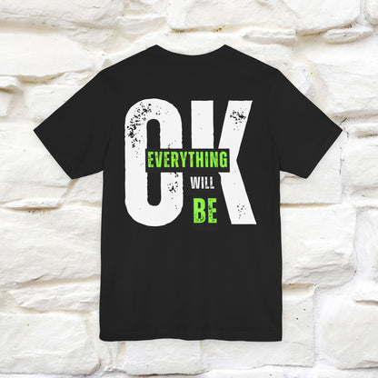 ''Everything Will Be Ok '' Cat T-Shirt Front and Back Design | Nunu&Miao Studio