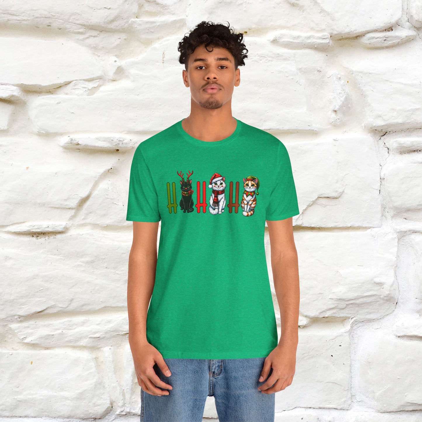 Hi Hi Hi Christmas T-Shirt | Festive Cat Christmas Shirt for Men & Women | 100% Cotton*