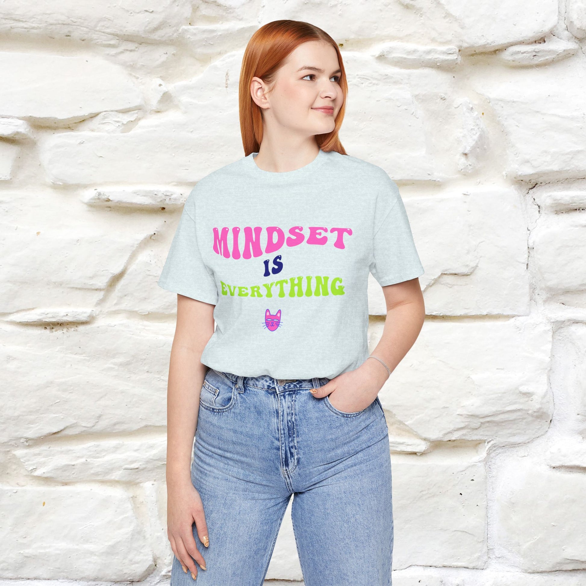 ''Mindset Is Everything'' T-shirt for Women 100% Cotton* - Nunu&Miao Studio