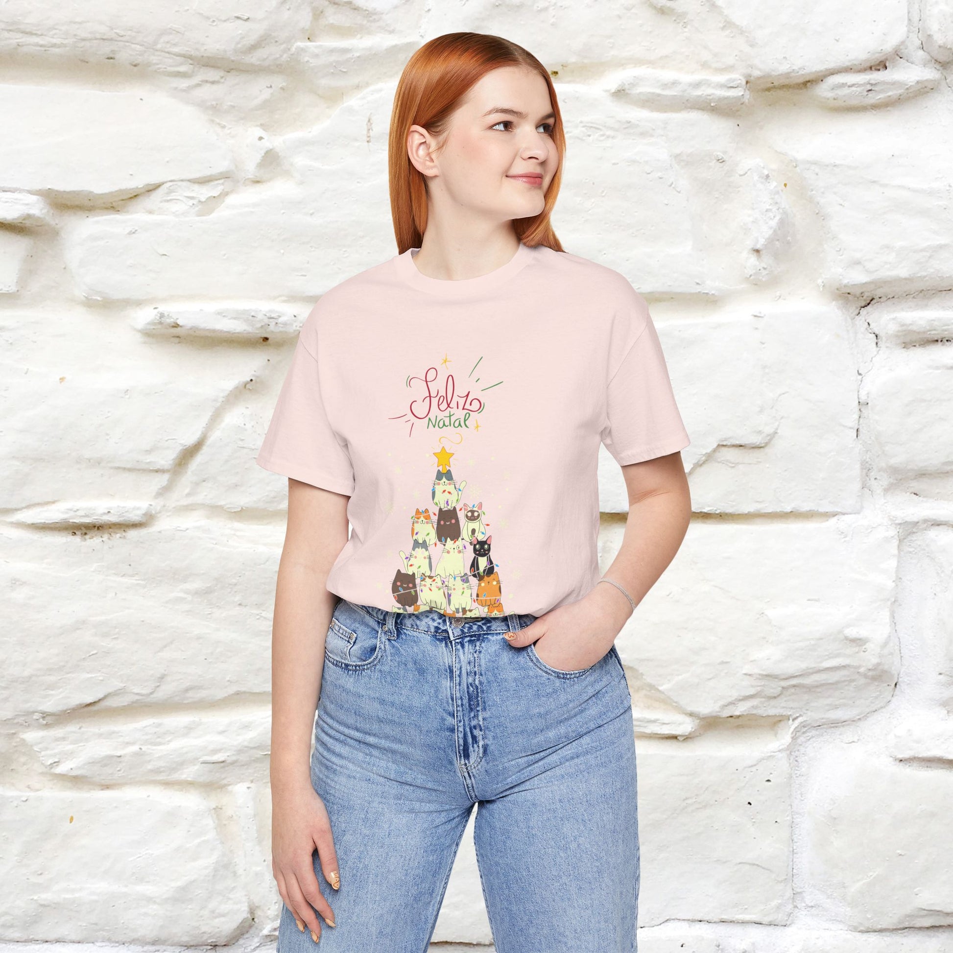 "Feliz Natal" Cat T-shirt|Nunu&Miao Studio - Nunu&Miao Studio