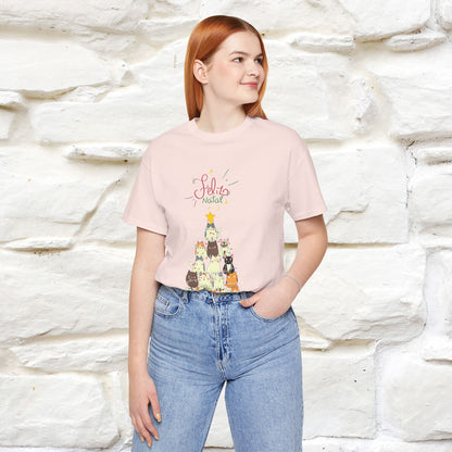 "Feliz Natal" Cat T-shirt|Nunu&Miao Studio - Nunu&Miao Studio