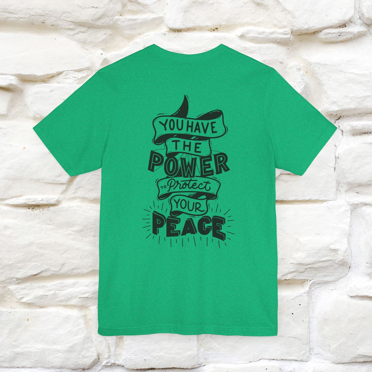 "You Have the Power to Protect Your Peace" Cat T-Shirt for Men & Women | Front & Back Design | 100% Cotton*