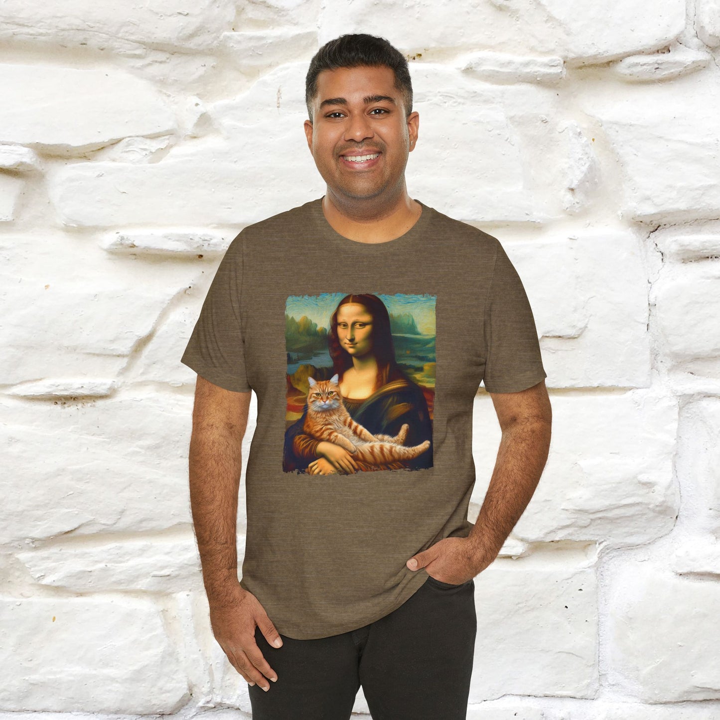 Mona Lisa’s Cat T-Shirt | Classic Art-Inspired Cat Tee for Men & Women | 100% Cotton