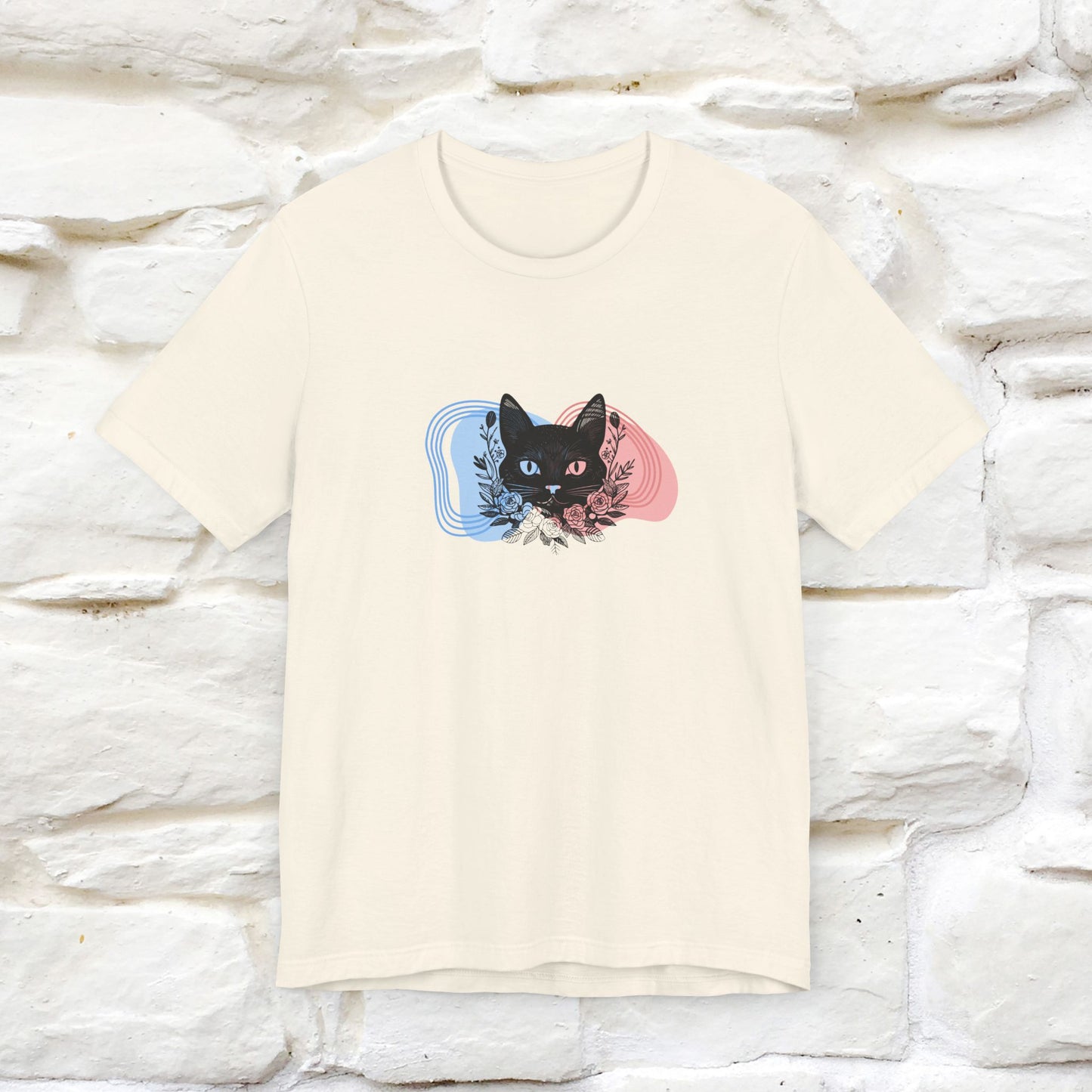 "Pink and Blu" Cat T-Shirt for Men & Women | Front & Back Design | 100% Cotton* 🐾