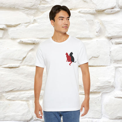 ''Modern Shapes'' Cat T-Shirt Front and Back Design | Nunu&Miao Studio