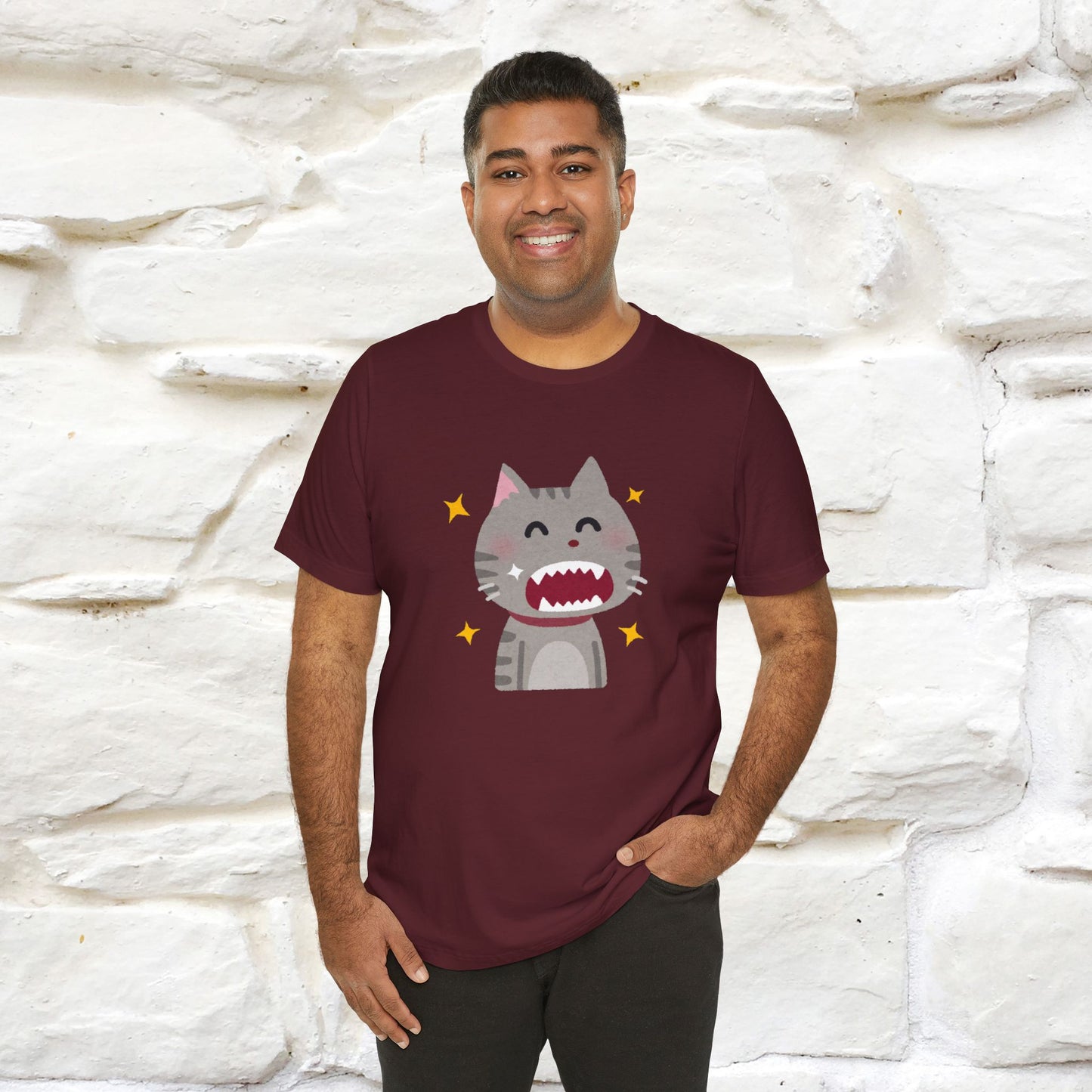 "Smile, Sparkle, Shine" Cat T-Shirt for Men & Women | Front & Back Design | 100% Cotton* 🐾