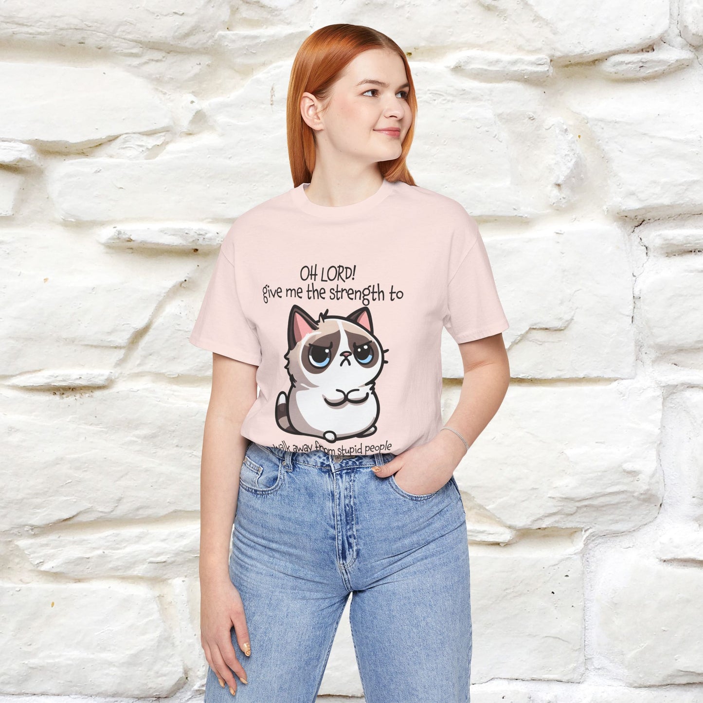 ''Oh Lord! Give Me Strength to ...'' Cat T-Shirt |  | Nunu&Miao Studio