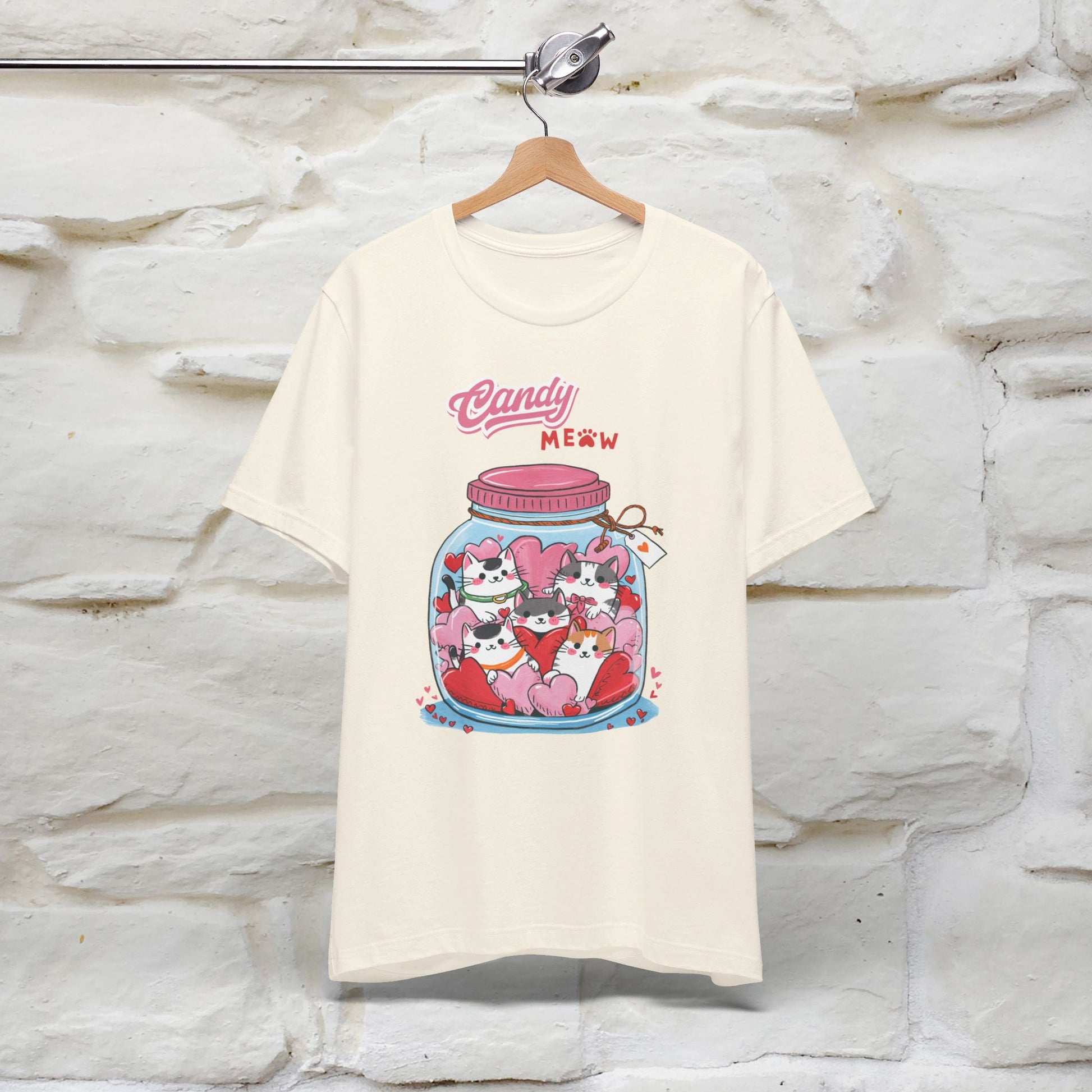 ''Candy Meow'' Cat T-shirt for Women 100% Cotton* - Nunu&Miao Studio