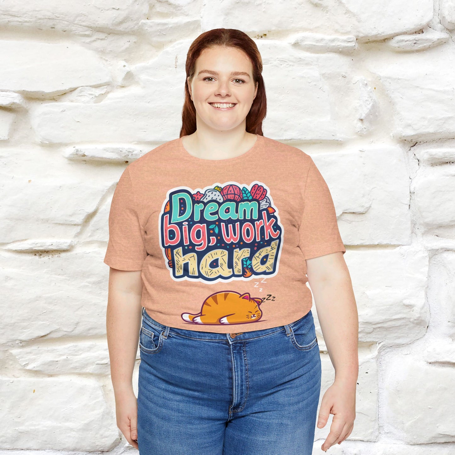 ''Dream Big Work Hard '' T-shirt for Women 100% Cotton* - Nunu&Miao Studio