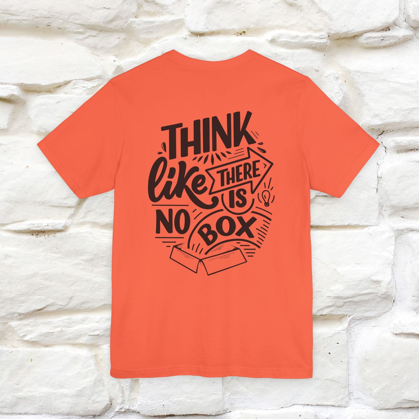 "Think Like There Is No Box" Cat T-Shirt| Front & Back Design | Nunu&Miao Studio