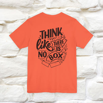"Think Like There Is No Box" Cat T-Shirt| Front & Back Design | Nunu&Miao Studio