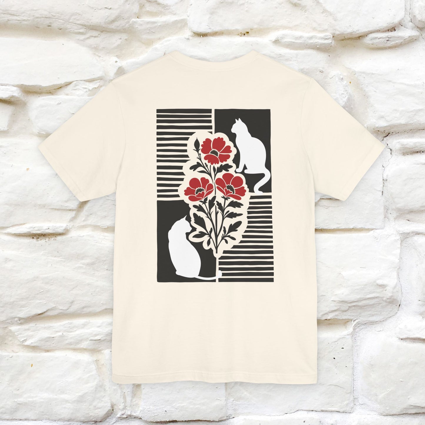 ''Modern Shapes'' Cat T-Shirt Front and Back Design | Nunu&Miao Studio