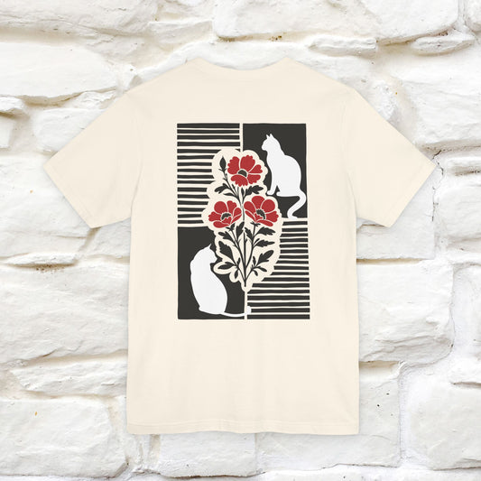 ''Modern Shapes'' Cat T-Shirt Front and Back Design | Nunu&Miao Studio