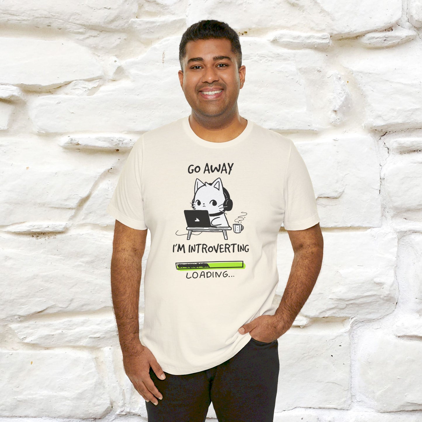 '' Go Away I Am Introverting '' T-shirt for Man 100% Cotton* - Nunu&Miao Studio