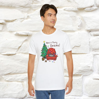 Have a Merry Christmas | Festive Cat Christmas Shirt for Men & Women | 100% Cotton