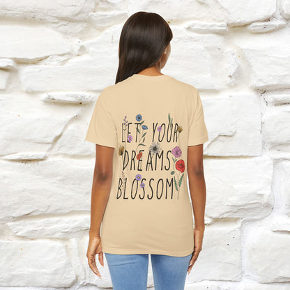 "Let Your Dreams Blossom" Cat T-Shirt for Men & Women | Front & Back Design | 100% Cotton* 🐾