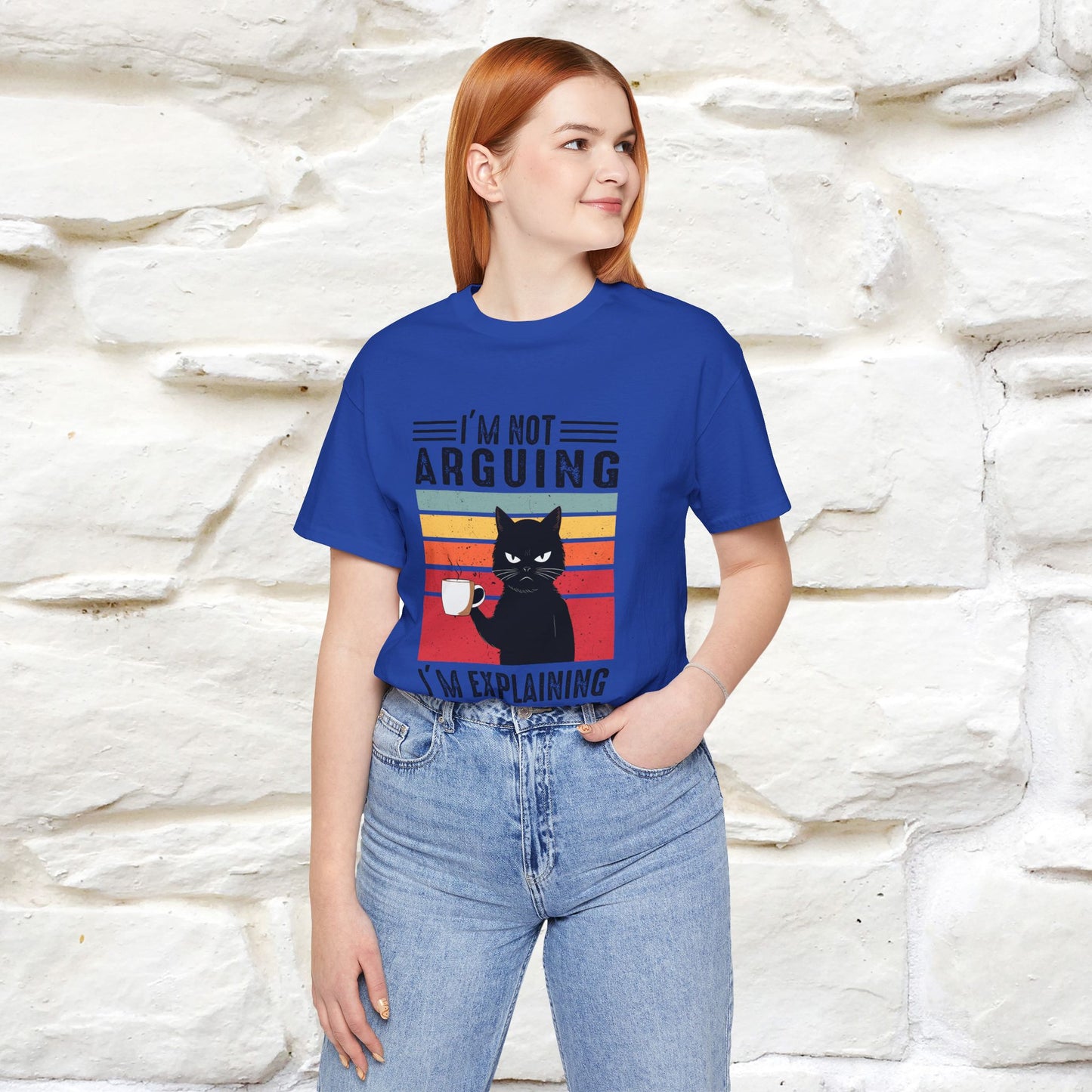 Non sto discutendo, sto spiegando perché ho ragione T-shirt con gatto per uomo e donna | 100% cotone* Maglietta divertente