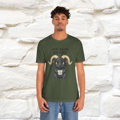 "I Can Be a Real Devil Before My Coffe" Funny T-shirt |Nunu&Miao Studio