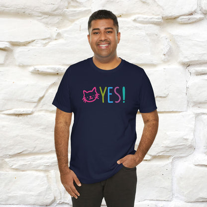 "Yes, Just Do It" Cat T-Shirt| Front & Back Design | Nunu&Miao Studio