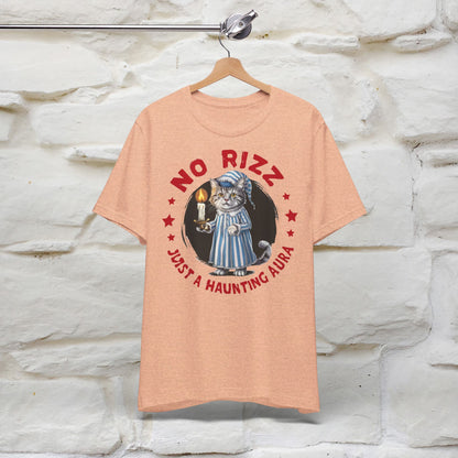 ''No Rizz - Just A Haunting Aura'' T-shirt for Man 100% Cotton. - Nunu&Miao Studio