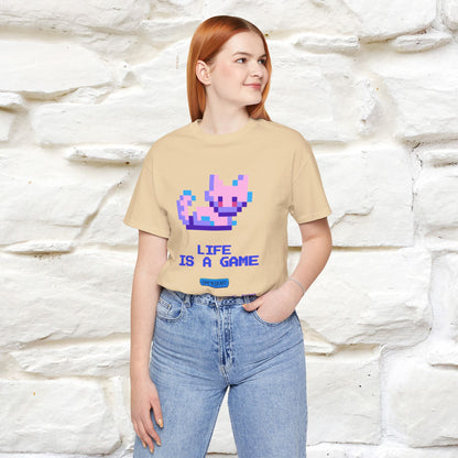 "Life Is A Game, I Am Just Here Fo The Cheat Code" Funny Cat T-Shirt for Men & Women | 100% Cotton* - Nunu&Miao Studio
