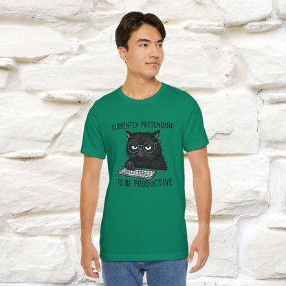 "Currently Pretending To Be Productive" |Cat T-Shirt | Nunu&Miao Studio