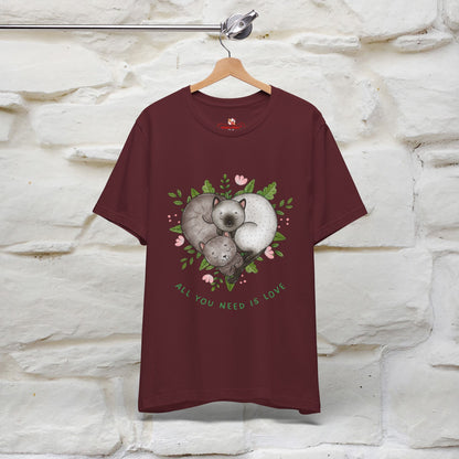 "All You Need Is Love" Cat T-Shirt | 100% Cotton* | Adorable Cat Apparel for Men & Women