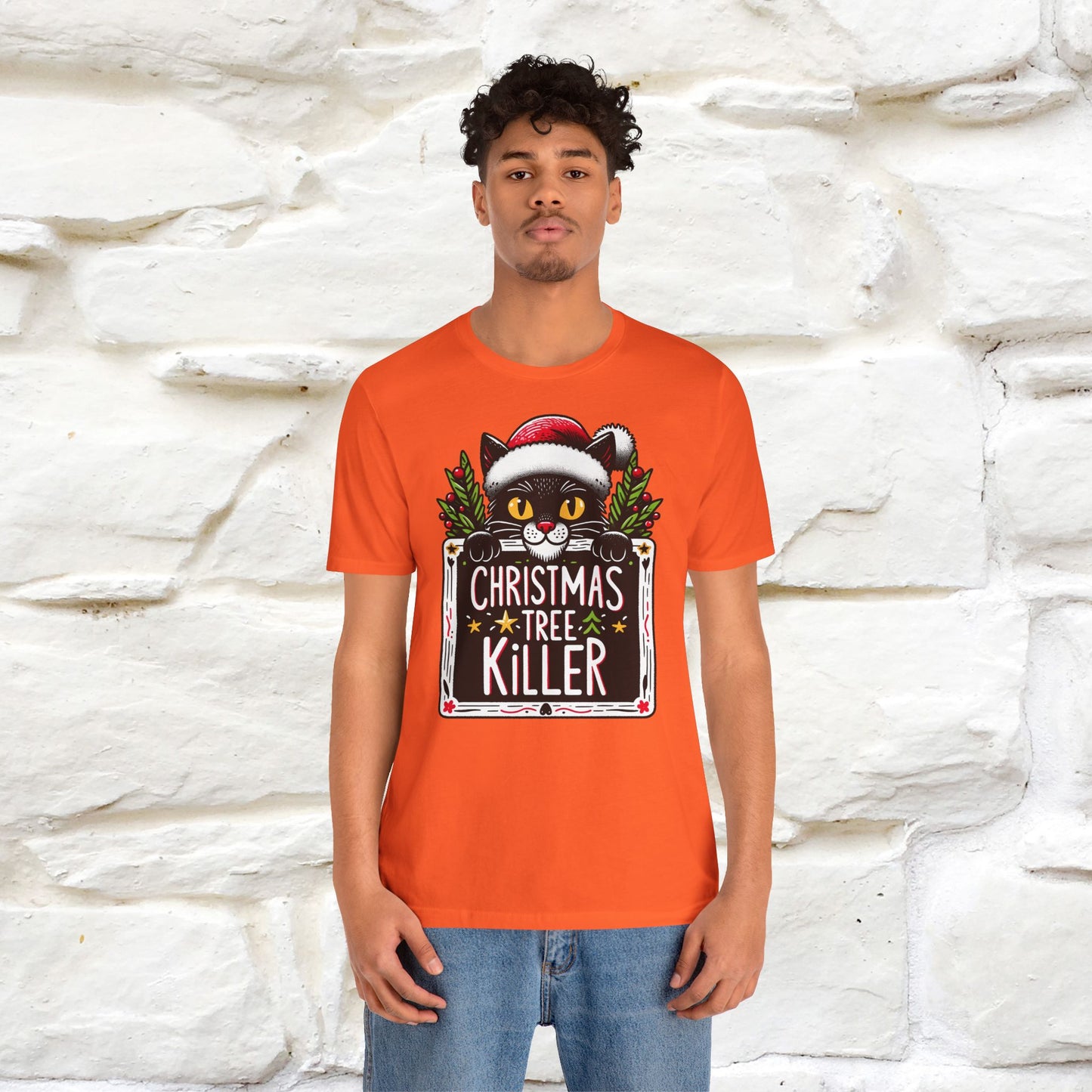 Christmas Tree Killer | Festive Cat Christmas Shirt for Men & Women | 100% Cotton*