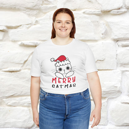 “Merry Catmas Cat T-Shirt | Funny Christmas Cat Shirt for Men & Women | 100% Cotton*