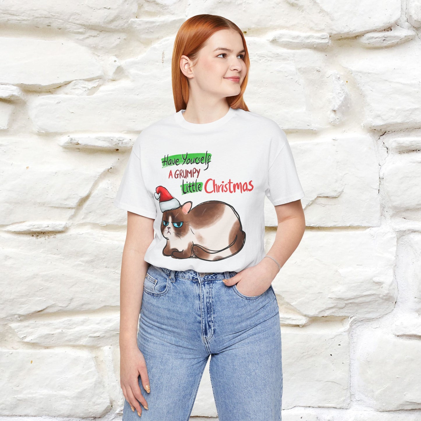 Have Yourself a Grumpy Little Christmas | Festive Cat Christmas Shirt for Men & Women | 100% Cotton*