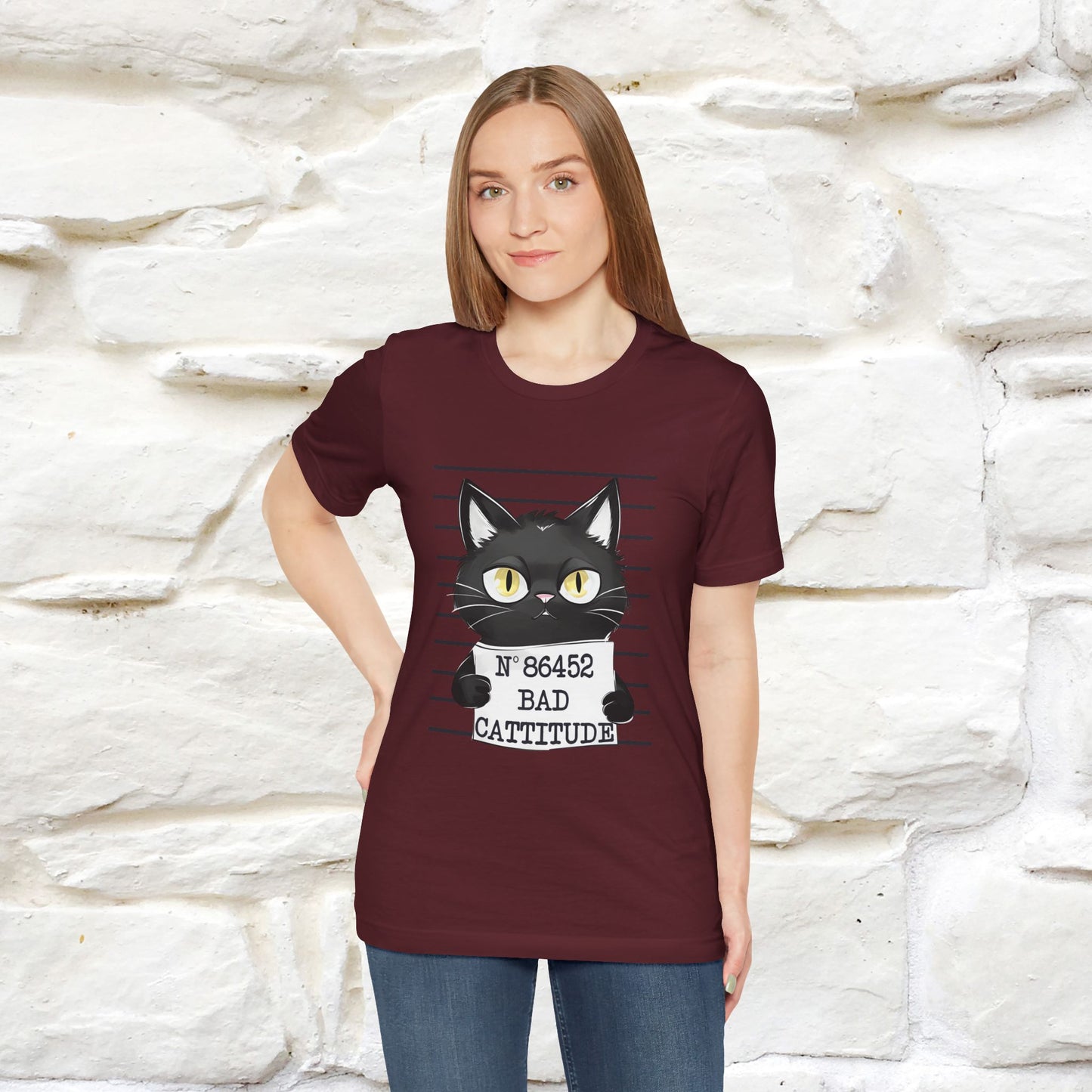 "Bad Cattitude" T-Shirt for Men & Women | 100% Cotton*