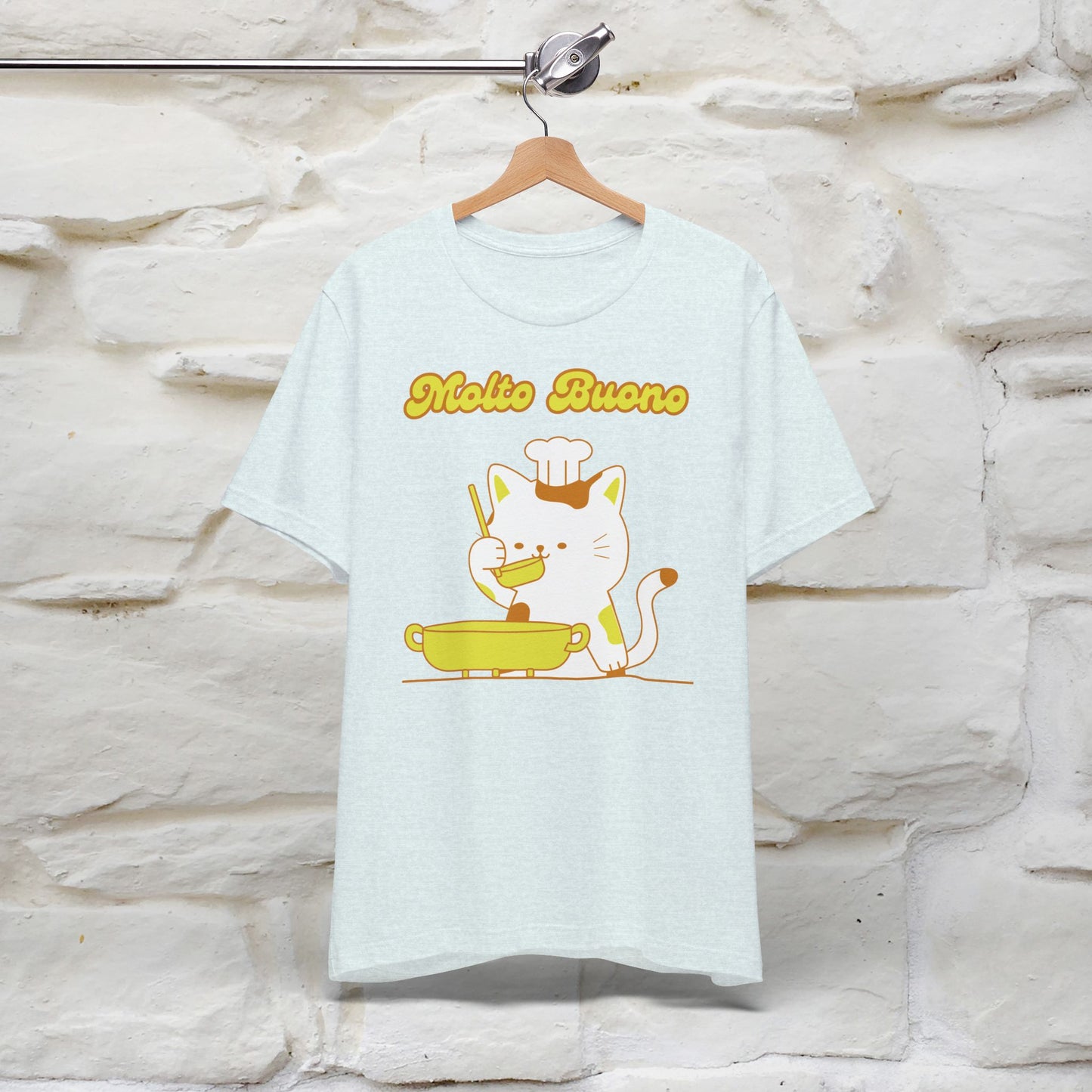 “Molto Buono Cat T-Shirt | Italian-Inspired Cat Shirt for Men & Women | 100% Cotton”