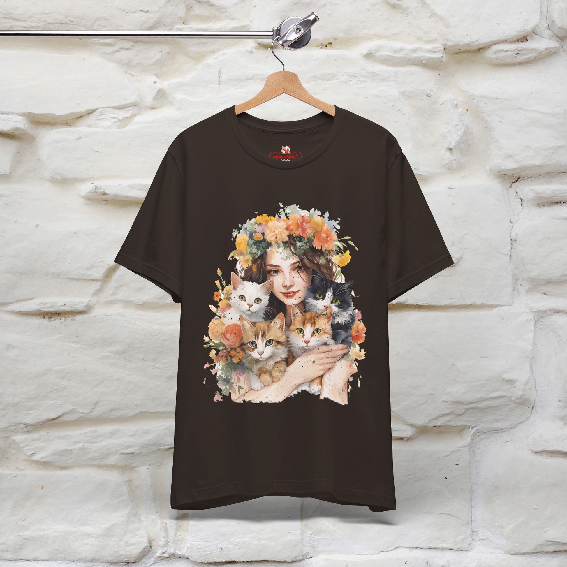 "Blossoming Love" T-shirt for Women 100% Cotton* - Nunu&Miao Studio