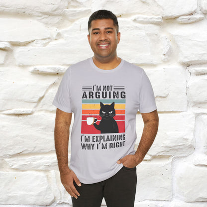 Non sto discutendo, sto spiegando perché ho ragione T-shirt con gatto per uomo e donna | 100% cotone* Maglietta divertente