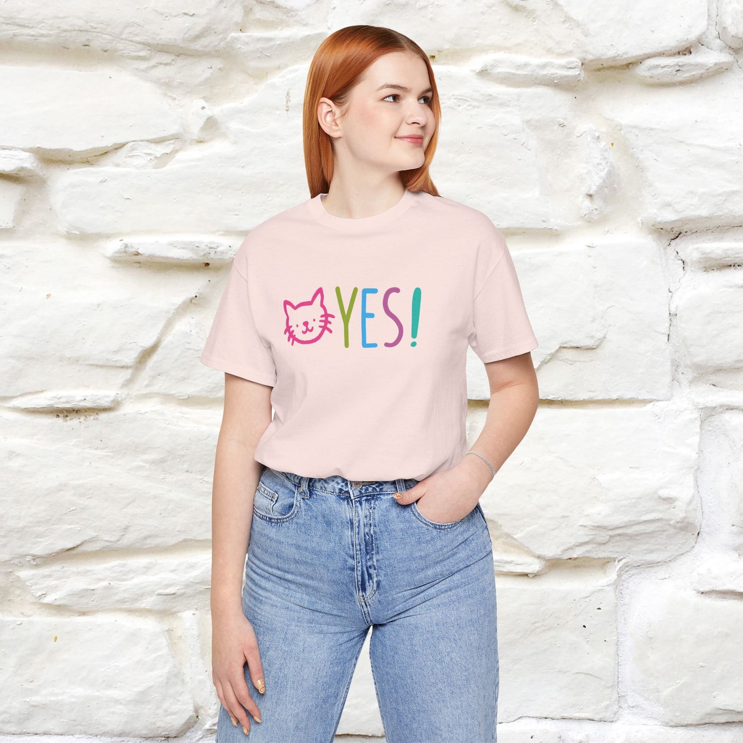 "Yes, Just Do It" Cat T-Shirt| Front & Back Design | Nunu&Miao Studio