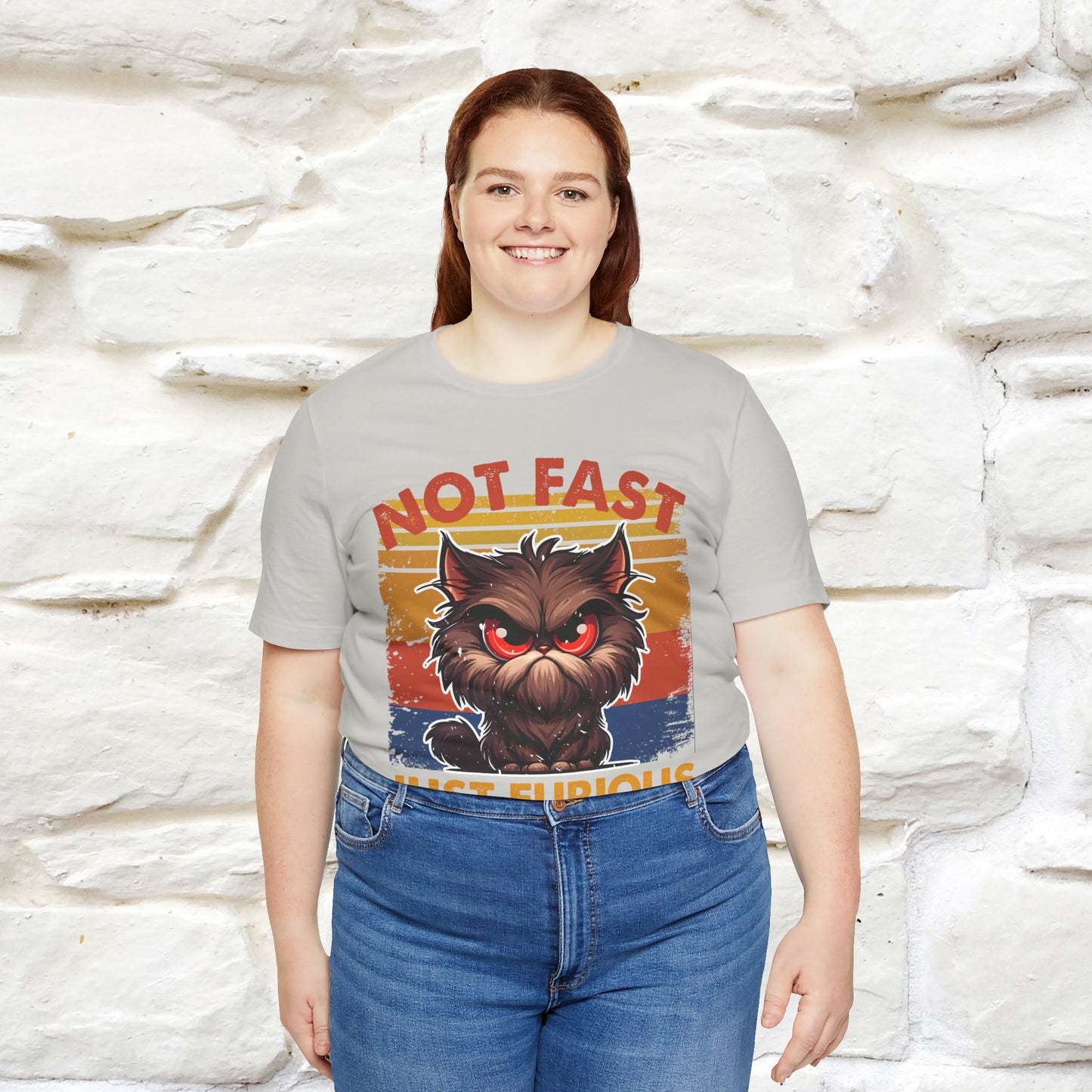 Not Fast, Just Furious |  Sarcastic Cat T-Shirt | Nunu&Miao Studio